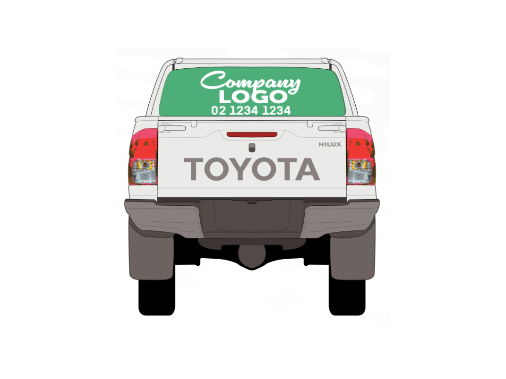 Ute Small Decal + One Way Vision Package - Rear
