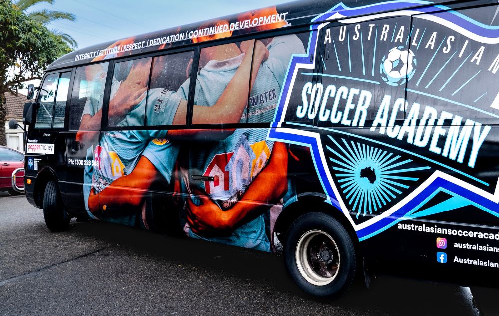 Soccer Academy Bus wrapping