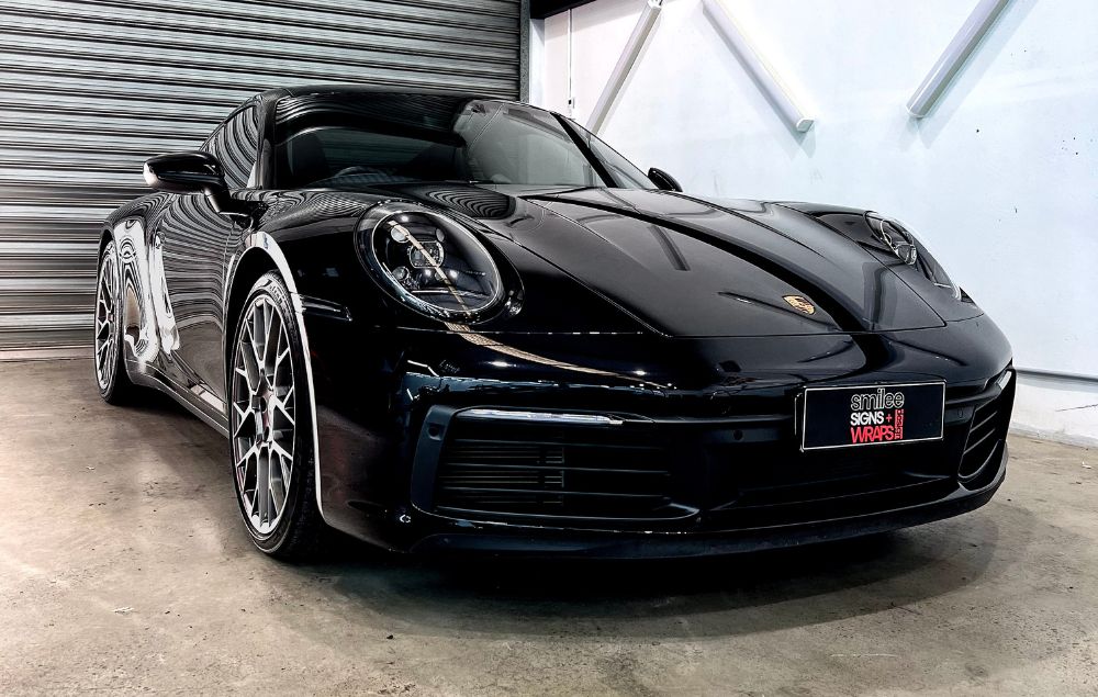 Black Porsche PPF